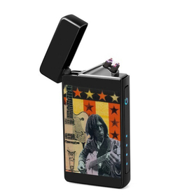 Lighter : Neil Young - Gretsch White Falcon (front, open lid)