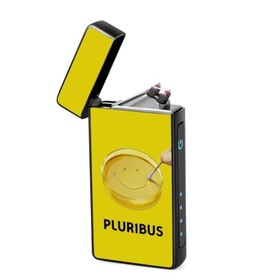 Lighter : Pluribus (front, open lid)