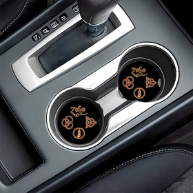 Ceramic Car Coasters : Led Zeppelin Symbols