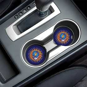 Ceramic Car Coasters : Grateful Dead - Steal Your Face - Flaming Sun