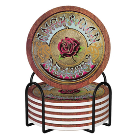 Round Ceramic Coasters : Grateful Dead - American Beauty