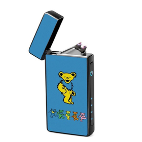 Lighter : Grateful Dead - Dancing Bear - Yellow (front, open lid)