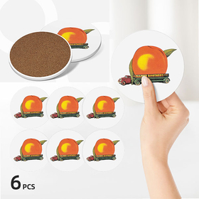 Round Ceramic Coasters : Allman Brothers Band - Eat a Peach