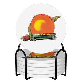 Round Ceramic Coasters : Allman Brothers Band - Eat a Peach