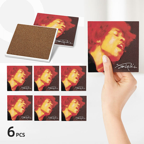 Square Ceramic Coasters : Jimi Hendrix - Electric Ladyland