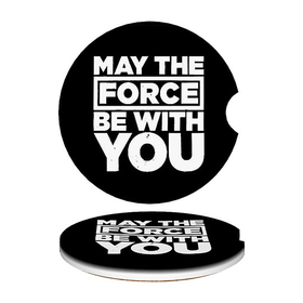 Ceramic Car Coasters : May The Force Be With You - Star Wars