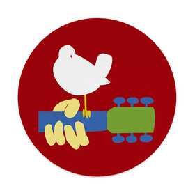 Mousepad : Woodstock 1969, Dove & Guitar