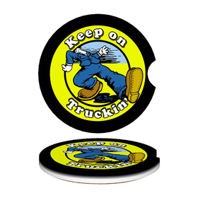 Ceramic Car Coasters : Keep on Truckin'