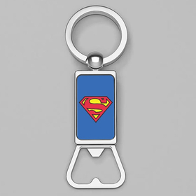 Bottle Opener Keychain : Superman Shield