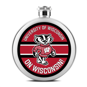 Liquor Hip Flask (5 oz) : Wisconsin Badgers