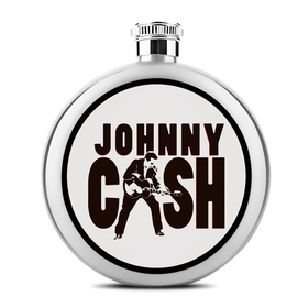 Liquor Hip Flask (5 oz) : Johnny Cash