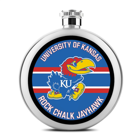 Liquor Hip Flask (5 oz) : Kansas Jayhawks
