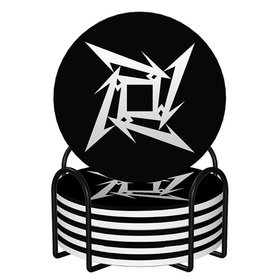 Round Ceramic Coasters : Metallica