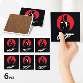 Square Ceramic Coasters : James Bond 007