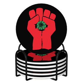 Round Ceramic Coasters : Gonzo Fist - Hunter S. Thompson