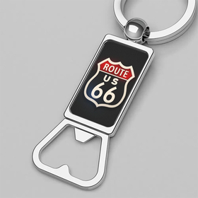 Bottle Opener Keychain : Route 66