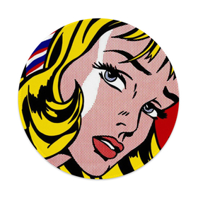Mousepad : Roy Lichtenstein - Girl With Hair Ribbon