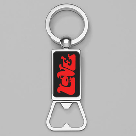 Bottle Opener Keychain : Love