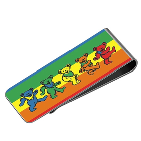 Money Clip (silver ) : Grateful Dead - Dancing Bears