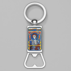 Bottle Opener Keychain : Grateful Dead - Skull & Roses