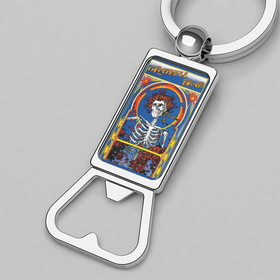 Bottle Opener Keychain : Grateful Dead - Skull & Roses