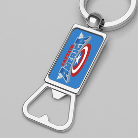 Bottle Opener Keychain : Captain America Shield