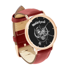 Watch : Motorhead (red leather strap, rose gold case)