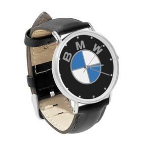 Watch : BMW (black leather strap, silver case)
