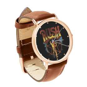 Watch : Rush (brown leather strap, rose gold case)