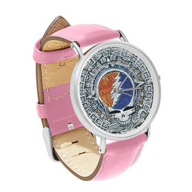 Watch : Grateful Dead - Aztec - Steal Your Face (pink leather strap, silver case)