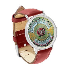 Watch : Grateful Dead - American Beauty (red leather strap, silver case)