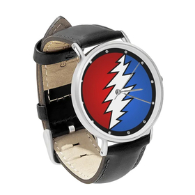 Watch : Grateful Dead - Bolt (black leather strap, silver case)
