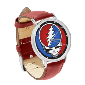 Watch : Grateful Dead - Steal Your Face (red leather strap, silver case)