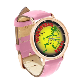 Watch : Widespread Panic - Note Eater (pink leather strap, rose gold case)