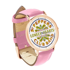 Watch : The Beatles - Sgt. Pepper's Lonely Hearts Club Band (pink leather strap, rose gold case)