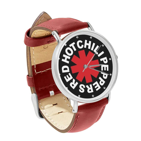 Watch : Red Hot Chili Peppers (red leather strap, silver case)