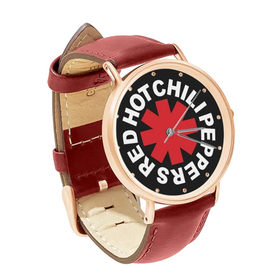 Watch : Red Hot Chili Peppers (red leather strap, rose gold case)