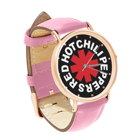Watch : Red Hot Chili Peppers (pink leather strap, rose gold case)
