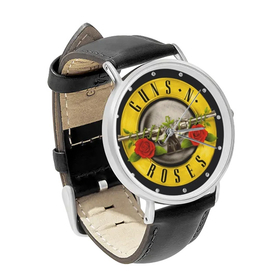 Watch : Guns N' Roses (black leather strap, silver case)