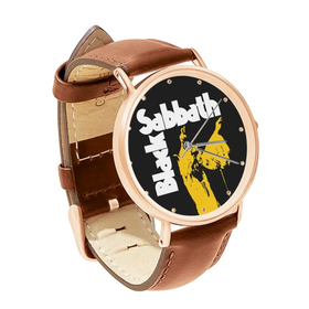 Watch : Black Sabbath (brown leather strap, rose gold case)