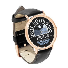 Watch : USCSS Nostromo (black leather strap, rose gold case)
