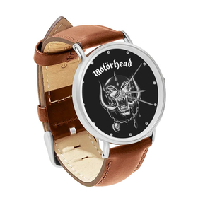Watch : Motorhead (brown leather strap, silver case)