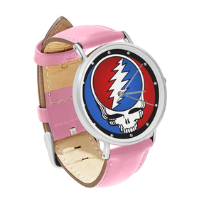 Watch : Grateful Dead - Steal Your Face (pink leather strap, silver case)