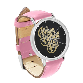 Watch : Allman Brothers Band (pink leather strap, silver case)