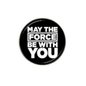 Golf Ball Marker : May The Force Be With You (black-white)