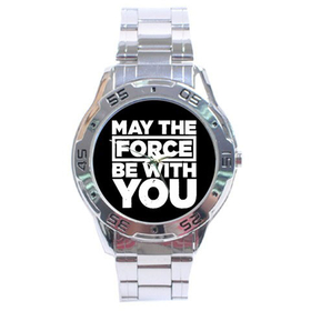 Chrome Dial Watch : May The Force Be With You - Star Wars