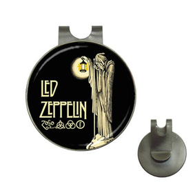 Golf Hat Clip with Ball Marker : Led Zeppelin IV Symbols - Hermit