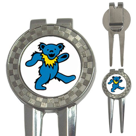 Golf Divot Repair Tool : Grateful Dead - Dancing Bear (Blue-White)