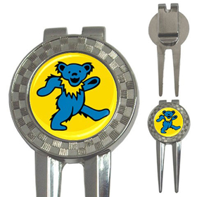 Golf Divot Repair Tool : Grateful Dead - Dancing Bear (Blue-Yellow)