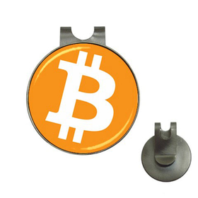 Golf Hat Clip with Ball Marker : Bitcoin